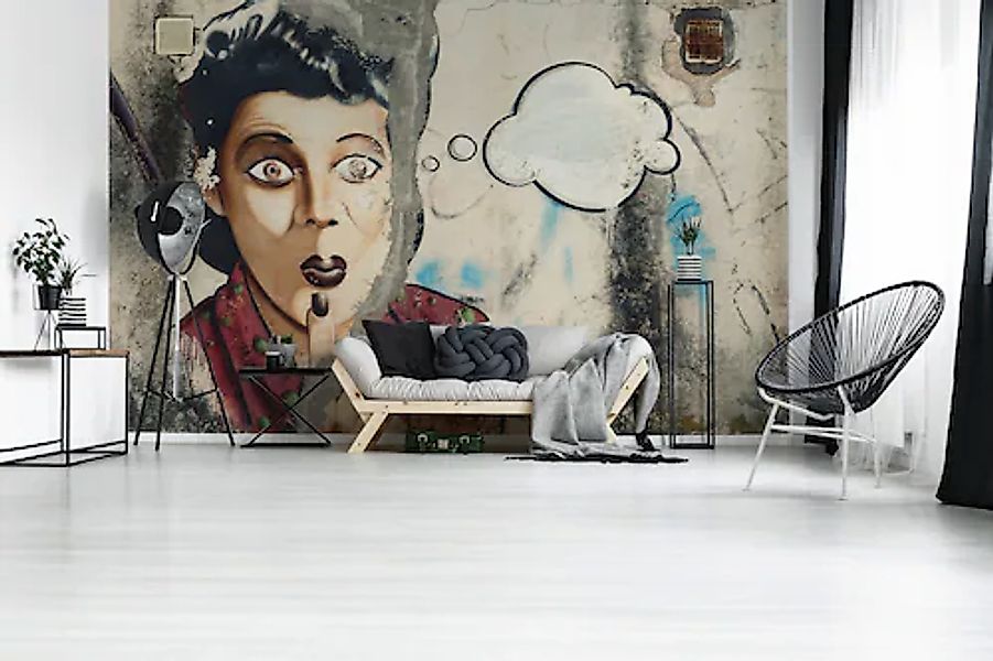 A.S. Création Vliestapete »Streetart Fototapete PopArt Frau Vintage Bunt« m günstig online kaufen