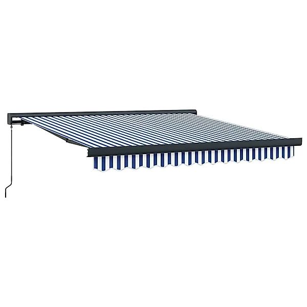 vidaXL Einziehbare Markise Blau und Weiß 300 x 250 cm Stoff und Metall 3329 günstig online kaufen