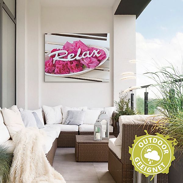 Artland Wandbild »Relax«, Sprüche & Texte, (1 St.), als Alubild, Outdoorbil günstig online kaufen