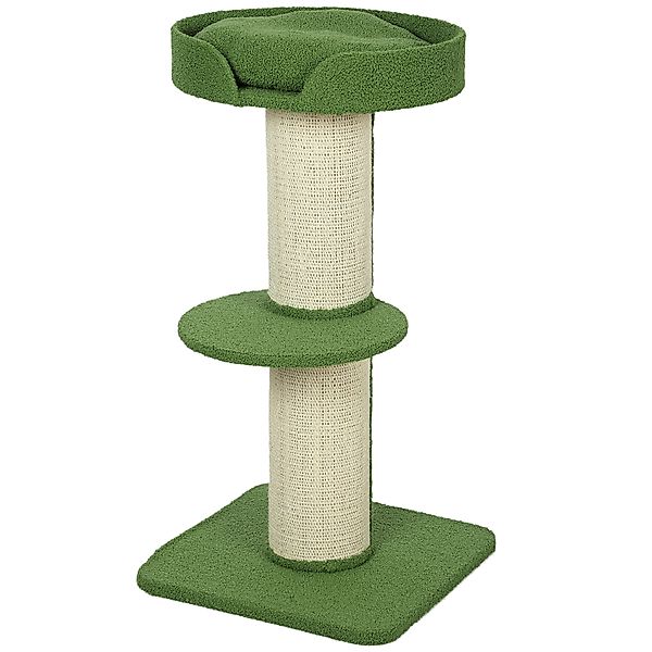 PawHut Kratzbaum 91 cm Katzenturm mit Sisalstämme, Plattform, Kissen mehrst günstig online kaufen
