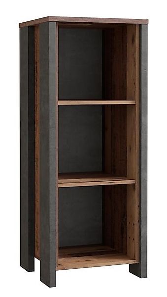 Regal 115 cm hoch CLIF von Forte Old-Wood Vintage / Beton günstig online kaufen