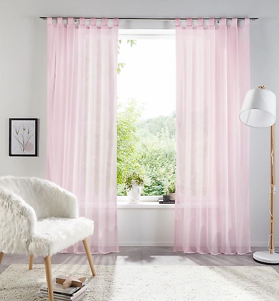 my home Gardine "XANA mit Ösen, Kräuselband oder Schlaufen" Schlaufen 1 Stk günstig online kaufen