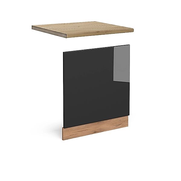 Vicco Frontblende R-Line Anthrazit Hochglanz/Goldkraft Eiche 60 cm AP Eiche günstig online kaufen