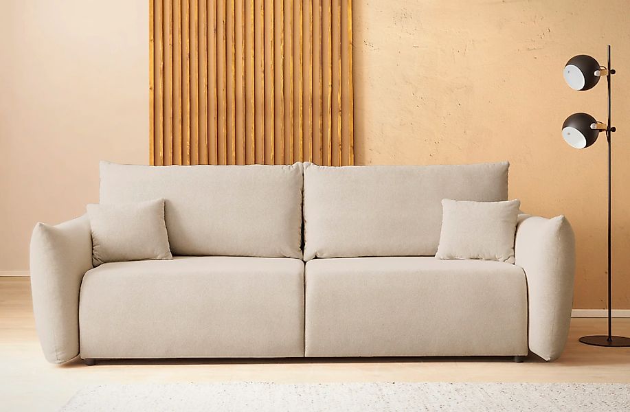 Home affaire 3-Sitzer "MAVAS Schlafsofa mit Bettkasten" ca.240/108cm (Liege günstig online kaufen