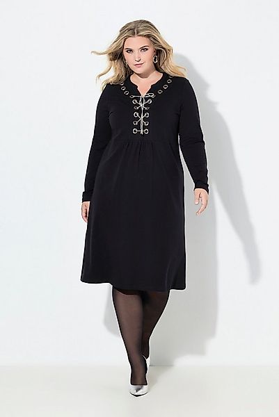 MIAMODA Jerseykleid Jerseykleid A-Linie Zierösen mit Schnürung günstig online kaufen