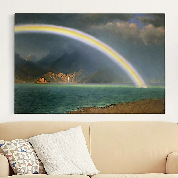 Leinwandbild Kunstdruck - Querformat Albert Bierstadt - Regenbogen über Jen günstig online kaufen
