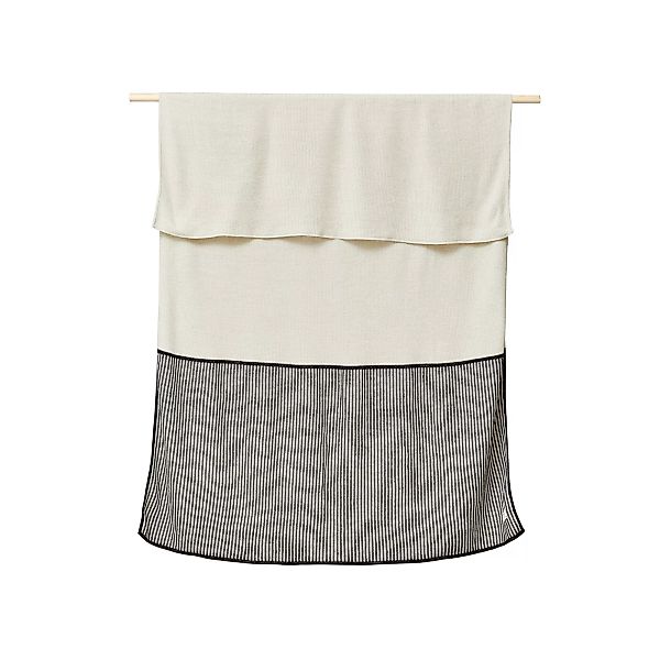 Form & Refine - Aymara Decke 130x170cm - off-white, dunkelgrau/gerippt/LxH günstig online kaufen