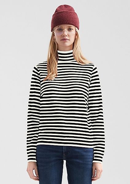 QS Longpullover Strickpullover Pullover mit Stehkragen günstig online kaufen