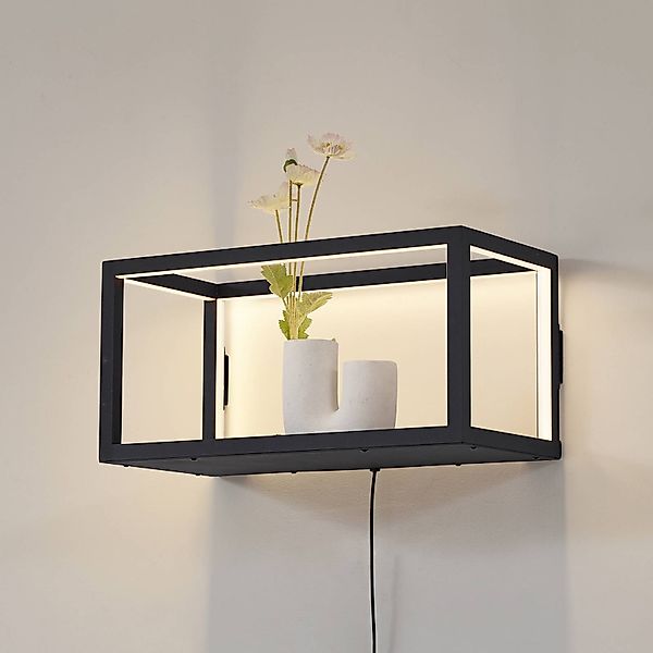 Lindby LED-Wandleuchte Birta, hängend, Stecker, Regal, 51 cm günstig online kaufen
