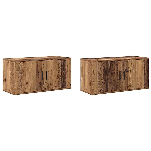 vidaXL Wand-TV-Schrank Set 2-Tlg Altholz 80 x 34,5 x 40 cm 3415569 günstig online kaufen