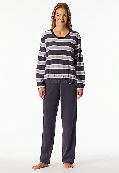 Schiesser Schlafanzug "Casual Essentials" Rundhalsausschnitt, wärmende Frot günstig online kaufen