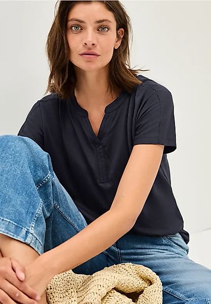 Cecil T-Shirt aus elastischem Materialmix günstig online kaufen