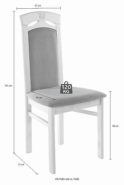 Home affaire Esszimmerstuhl »Anthony«, (Set), 2 St., Microfaser, Holzstuhl günstig online kaufen