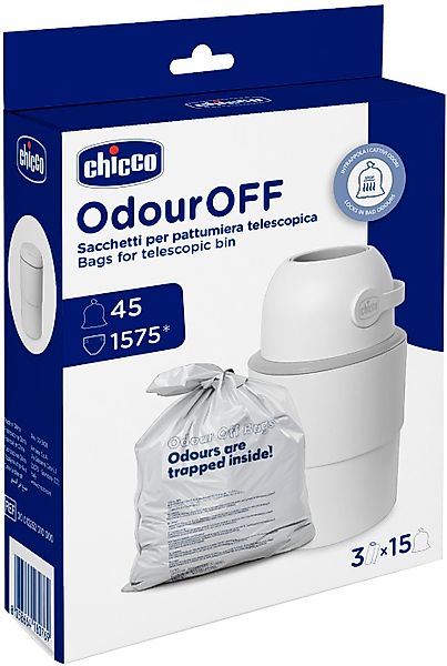 Chicco Windeleimer "Müllbeutel Odour Off 3x15 Stück" günstig online kaufen