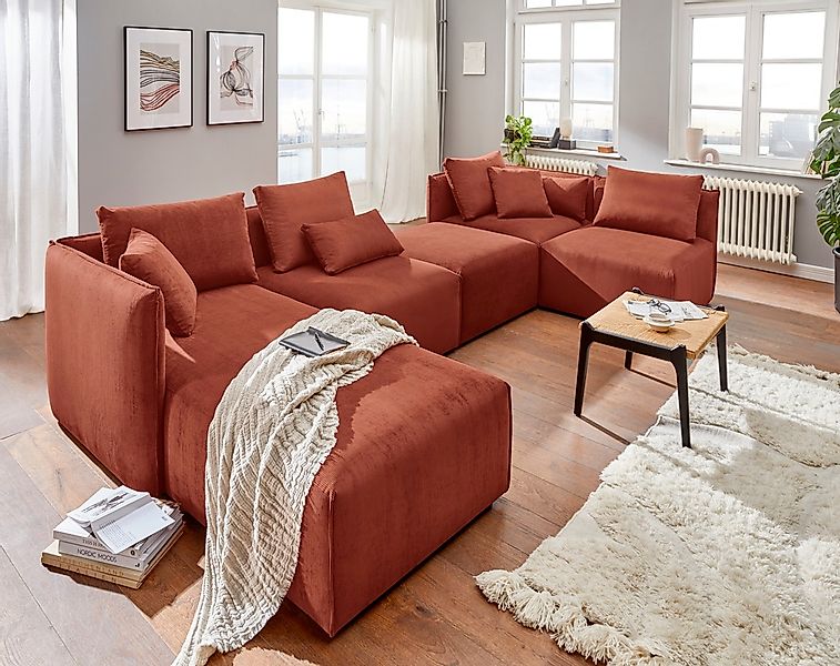 andas Wohnlandschaft "Nöre U-Form" 5 Teile, in vielen Bezugsqualitäten und günstig online kaufen