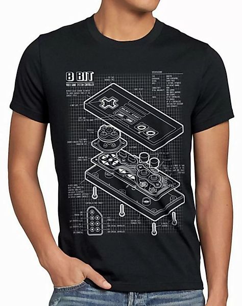 Print-Shirt Herren T-Shirt NES Controller classic gamer 8-Bit mario nintend günstig online kaufen