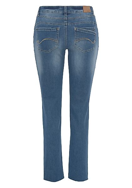 KangaROOS Regular-fit-Jeans "STRAIGHT-FIT MID RISE", Mit offenem Saum - NEU günstig online kaufen