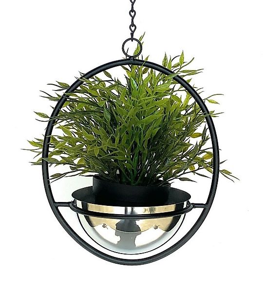 DanDiBo Blumenampel Innen Metall Wand Hängepflanzen 43-78 cm mit Topf Silbe günstig online kaufen