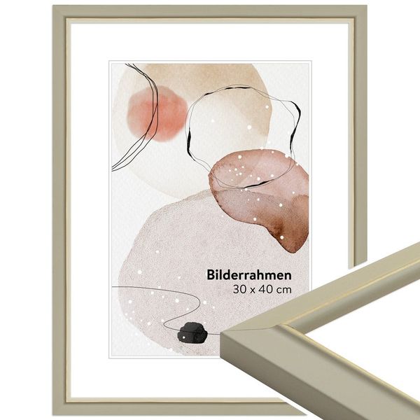 WANDStyle Bilderrahmen H340, Hellgrau, aus Massivholz günstig online kaufen