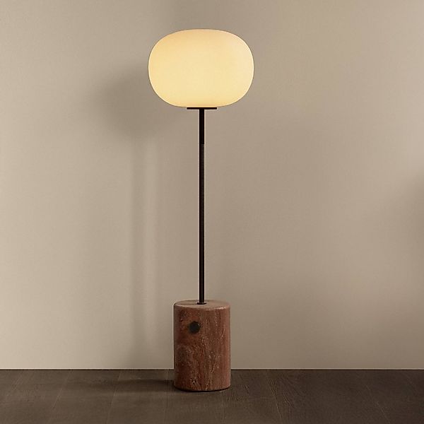 Audo JWDA Stehleuchte, rot/weiß, 150 cm, dimmbar günstig online kaufen