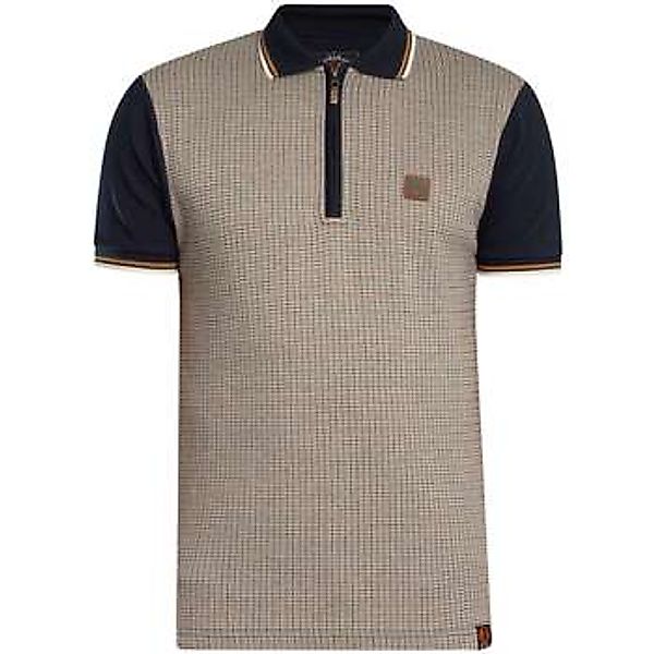 Trojan  Poloshirt Poloshirt mit Mini-Houndstooth-Zip-Panel günstig online kaufen