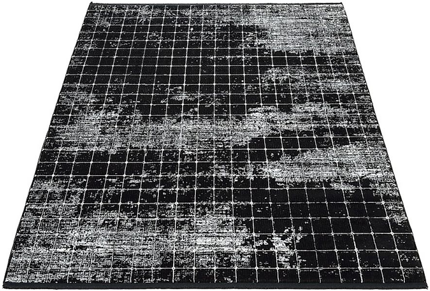 WK WOHNEN Teppich »BLACKLINE QUADRO«, rechteckig, 8 mm Höhe, fein eingefass günstig online kaufen