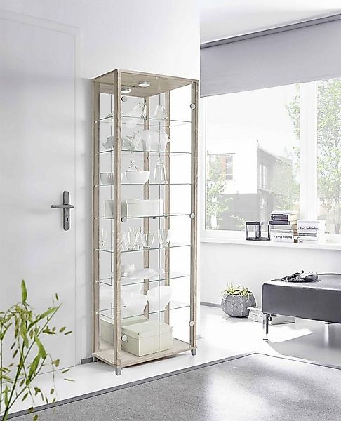 fif möbel Vitrine OPTIMA Standvitrine/Glasvitrine 2x Glastür,perfekt für Sa günstig online kaufen