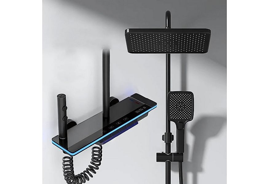 LuxaSteel Duscharmatur Duschsystem Regendusche mit Thermostat (Komplettset) günstig online kaufen