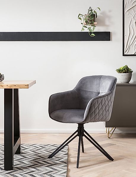 SalesFever Armlehnstuhl Stilvoller Esszimmerstuhl, mit 360° günstig online kaufen