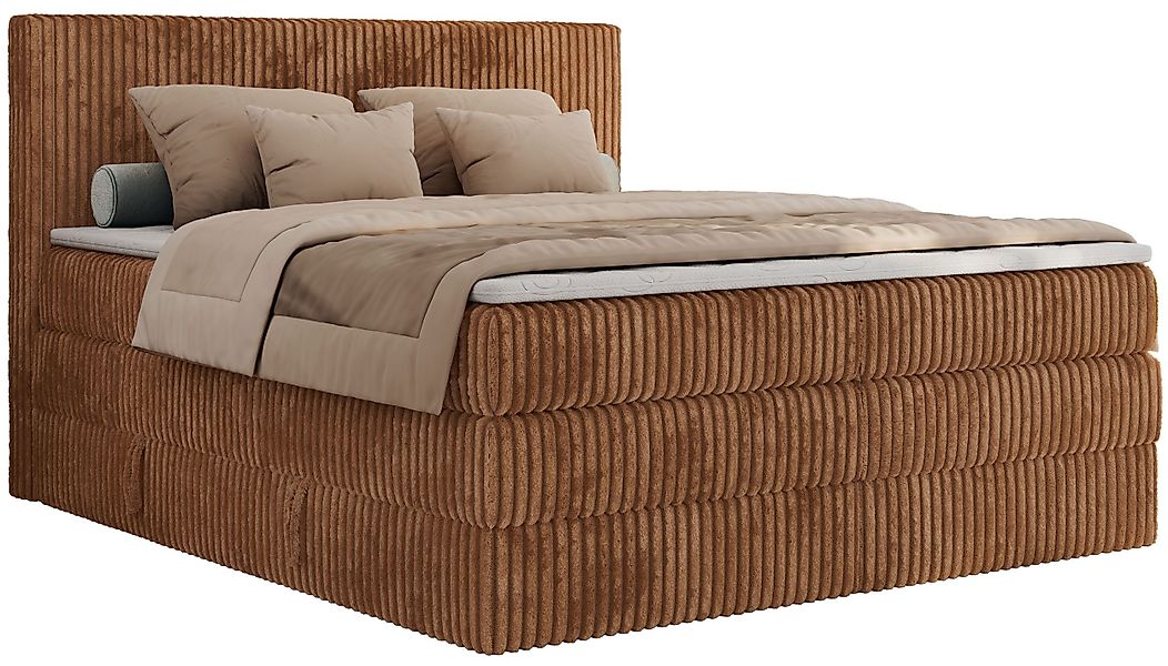 MKS MÖBEL Boxspringbett TILIANO KING (Packung, Set, Visco-Topper, Doppelbet günstig online kaufen