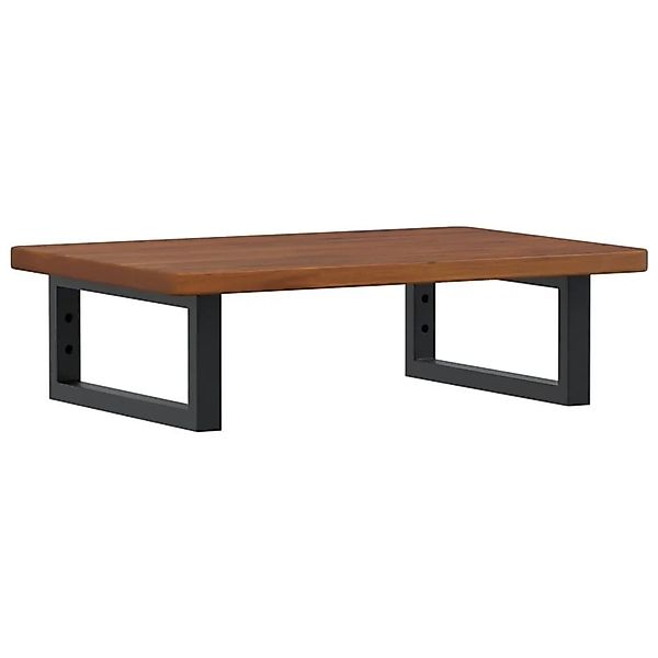 vidaXL Waschtischplatte mit Halterung Stahl und Massivholz Eiche 3302349 günstig online kaufen