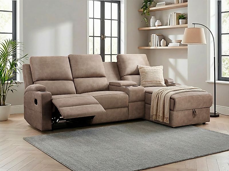OTTO home Ecksofa "NAPORI Multimediasofa, 3er Kinosessel XXL, L-Form, 3 Bez günstig online kaufen