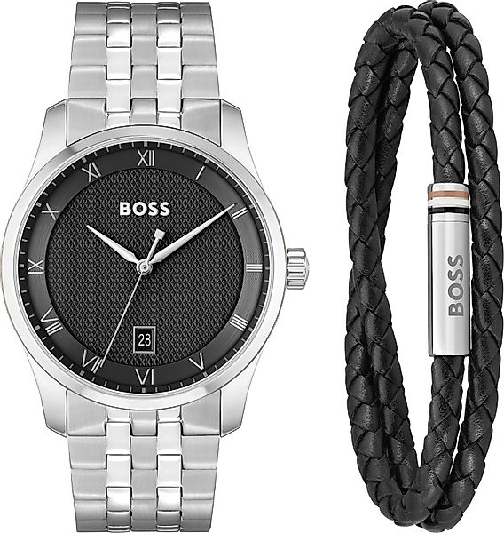 BOSS Quarzuhr PRINCIPLE 1570177, (Set, 2-tlg., günstig online kaufen