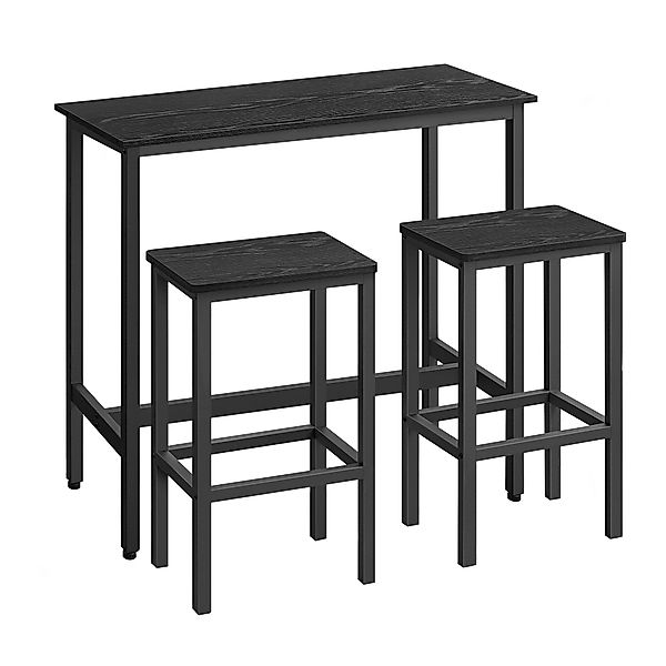 VASAGLE Bartisch Bartisch-Set, Stehtisch(100x40x90cm) mit 2 günstig online kaufen