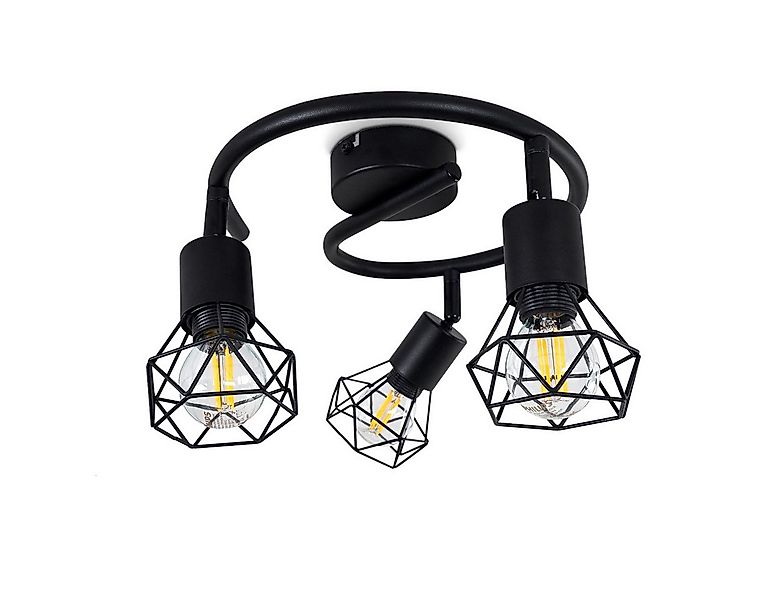 hofstein Deckenleuchte »Borio« verstellbare Deckenlampe aus Metall in Schwa günstig online kaufen