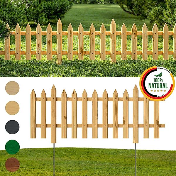 Floranica Staketenzaun Vorgartenzaun Steckzaun Gartenzaun Zierzaun günstig online kaufen