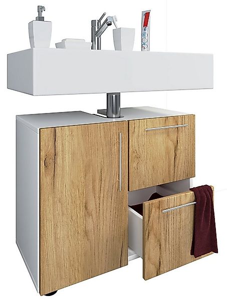 VCM Waschbeckenunterschrank Holz Badmöbel Badunterschrank Flandu Schublade günstig online kaufen