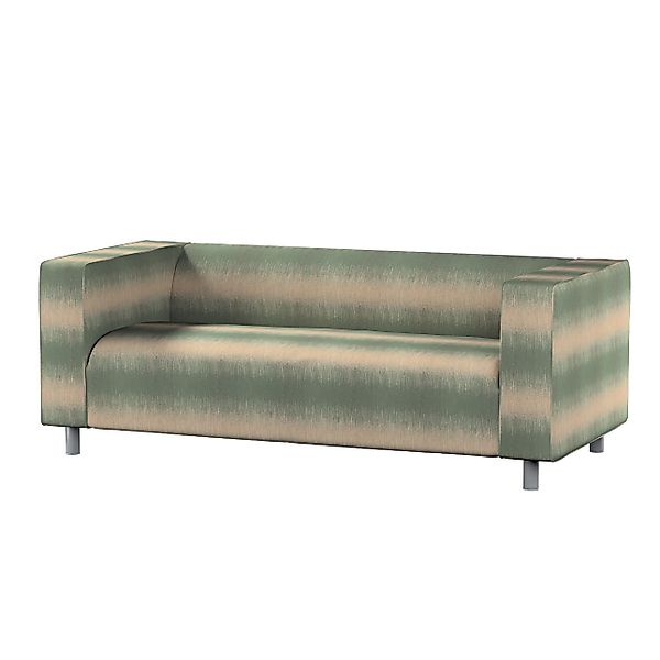 Bezug für Klippan 2-Sitzer Sofa, grün-beige, Sofahusse, Klippan 2-Sitzer, L günstig online kaufen