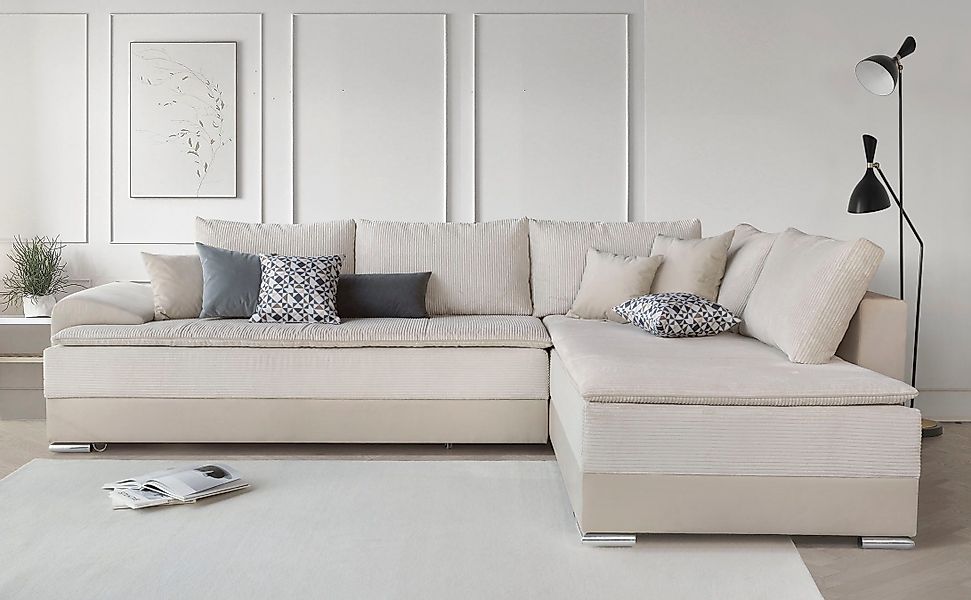 INOSIGN Ecksofa "Night & Day L-Form, B: 324 cm" mit Bettfunktion, Bettkaste günstig online kaufen