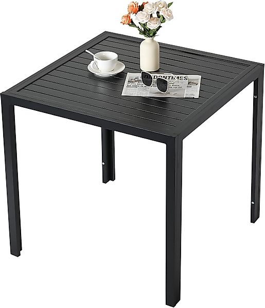TLGREEN Gartentisch Komplett aus Aluminium, 75x75 günstig online kaufen