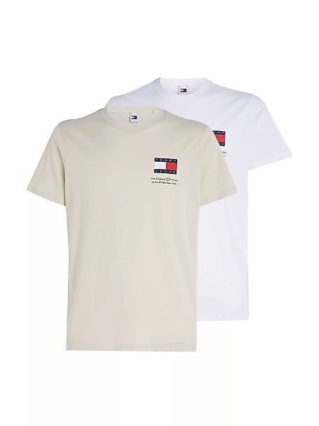 Tommy Jeans T-Shirt "TJM SLIM 2PACK S/S FLAG DNA TEE", (Packung, 2er), mit günstig online kaufen