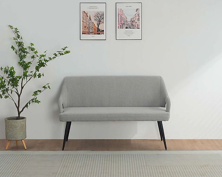 OTTO home Essbank "Darragh" schwarze Metallbeine, pflegeleichter Webstoff B günstig online kaufen