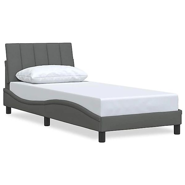 vidaXL Bettgestell ohne Matratze Hanko Dunkelgrau 90x190 cm Stoff 3310357 günstig online kaufen