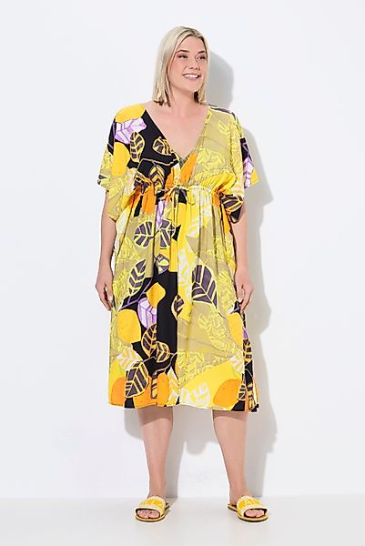 Ulla Popken Strandkleid Kaftan Zitronen Oversized günstig online kaufen