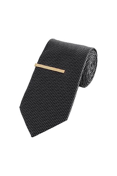 Next Krawatte Strukturierte Krawatte mit Krawattenklammer, Breit (2-St) günstig online kaufen