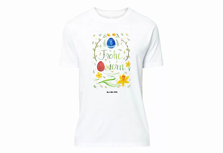 Mr. & Mrs. Panda T-Shirt Frohe Ostern - Weiß - Geschenk, Osterblume, Osterg günstig online kaufen