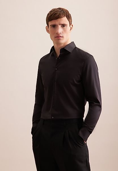 seidensticker Businesshemd "Schwarze Rose", Slim Kentkragen Uni günstig online kaufen