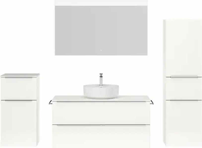 nobilia® Badmöbel-Set »Alvene« vormontiert, mit Soft-Close, 4 Stk. tlg. günstig online kaufen