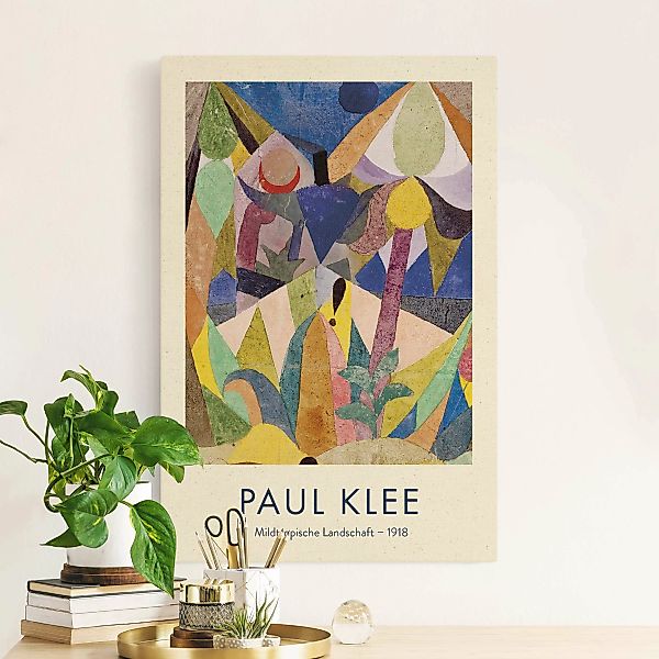 Leinwandbild auf Canvas Natural Paul Klee - Mildtropische Landschaft - Muse günstig online kaufen