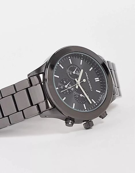 ASOS DESIGN – Armbanduhr in Stahlgrau-Silber günstig online kaufen